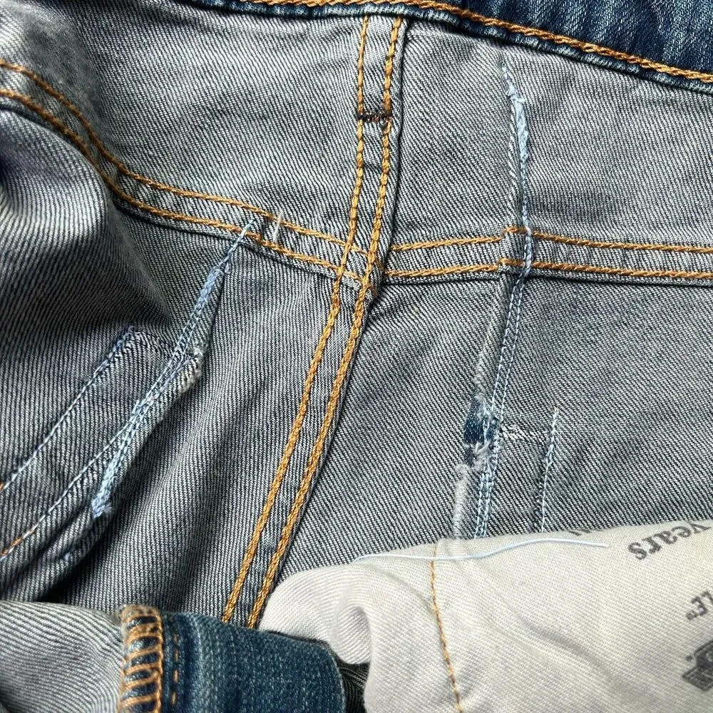 Levi's 505 Medium Wash Regular Fit Straight Leg Denim Blue Jeans Men's 36x34